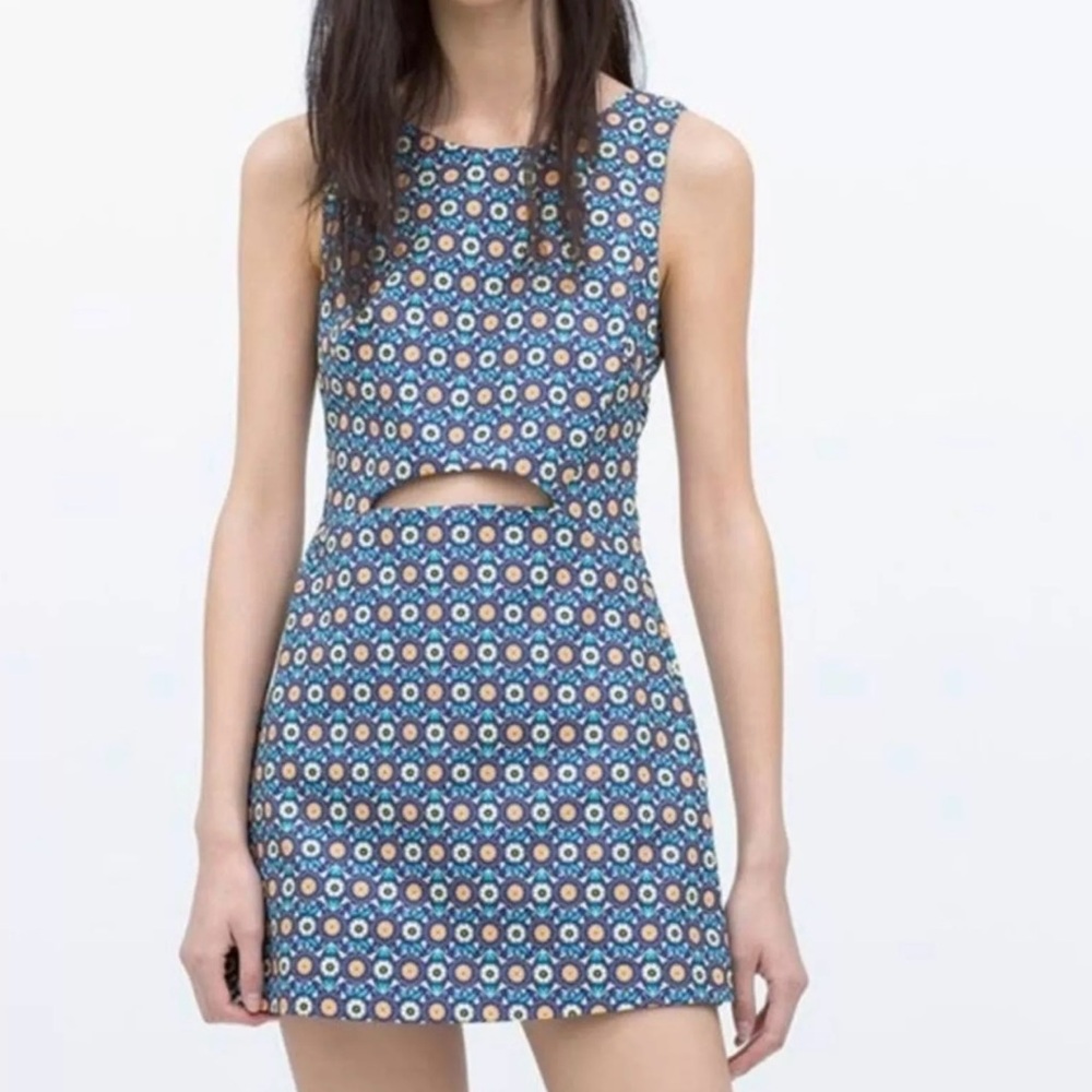 Zara Trafaluc Geometric Cutout Romper
